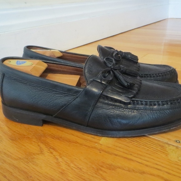 Johnston & Murphy Mens Black Leather Tassel Loafer main image 6